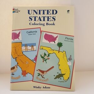 United States Coloring Book Unused/new  Paperback By Winky Adam